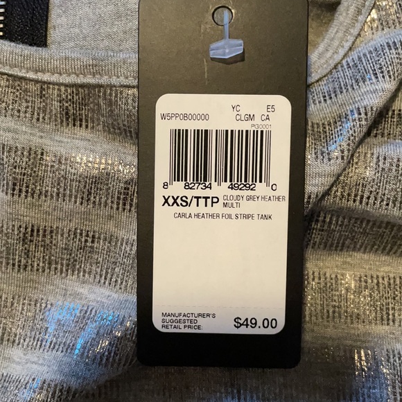 Guess Heather Gray Foil Stripe Tank - Picture 6 of 9
